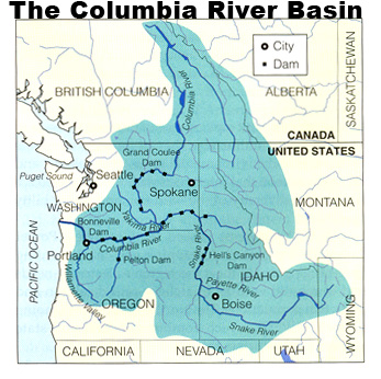 Columbia River North America Map - United States Map