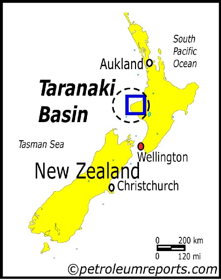 Taranaki Basin Location Map