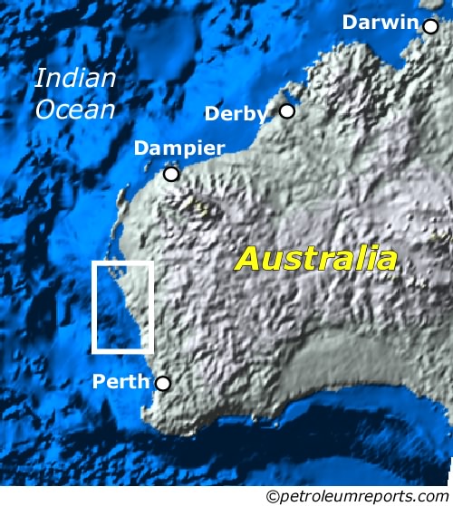 Perth Basin Location Map