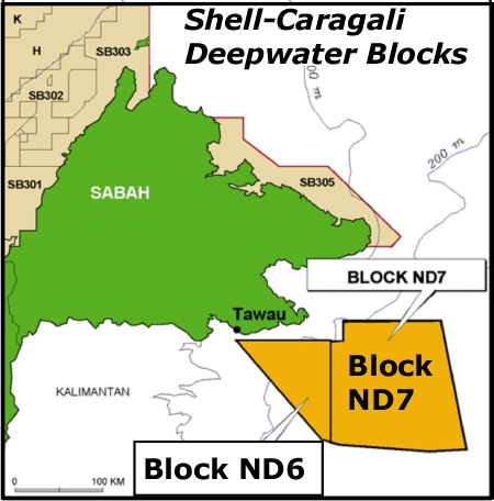 Shell-Caragali Blocks, Sabah