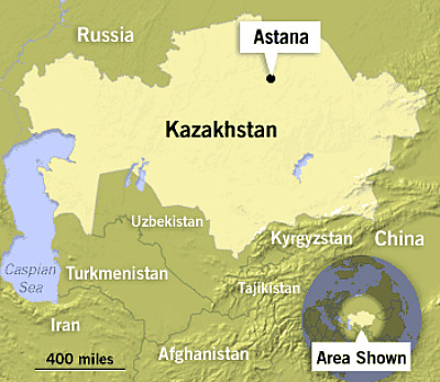 Map of Kazakhstan