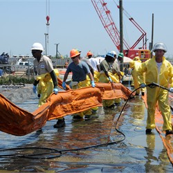 Workers at A Decontamination Site