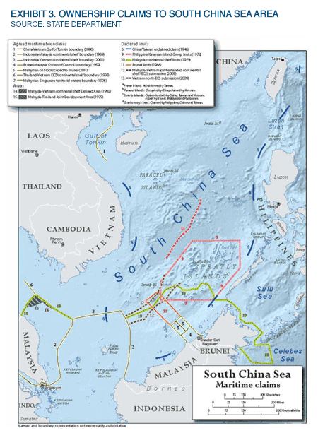 Ownership Claims To South China Sea Area