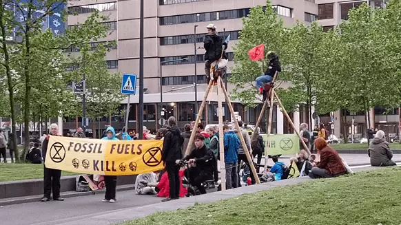 Extinction Rebellion Starts Fossil Industry Protests In Rotterdam