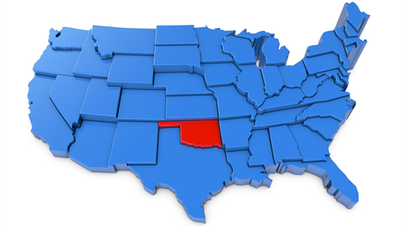 Location of Stack and SCOOP plays in the Oklahoma basins.