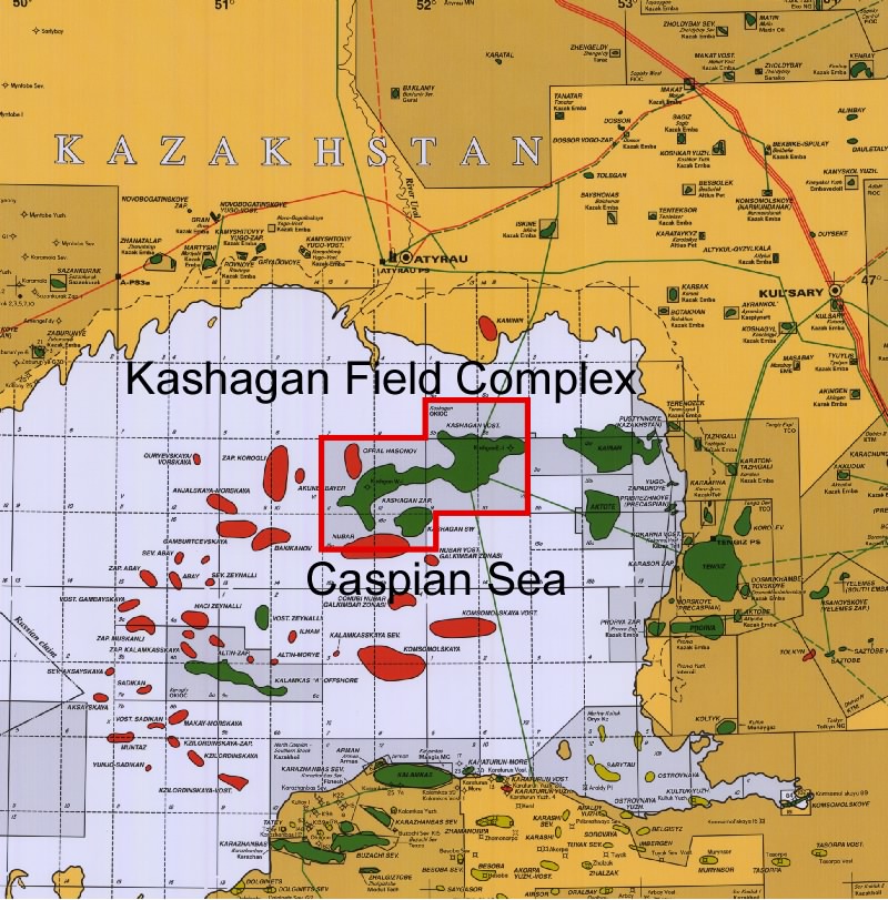 Kazakhstan Oil Fields Map
